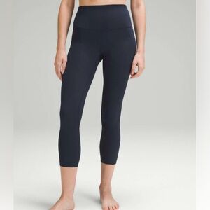 Lululemon  Align ribbed high -rise 
 Crop 23” true navy size 4